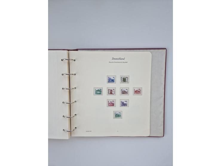 1948/90, in den Hauptnummern augenscheinlich komplette gestempelte Sammlungen Berlin 1948-90 und DDR 1949-90, sowie eine fast