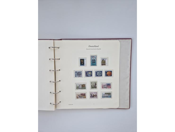 1948/90, in den Hauptnummern augenscheinlich komplette gestempelte Sammlungen Berlin 1948-90 und DDR 1949-90, sowie eine fast