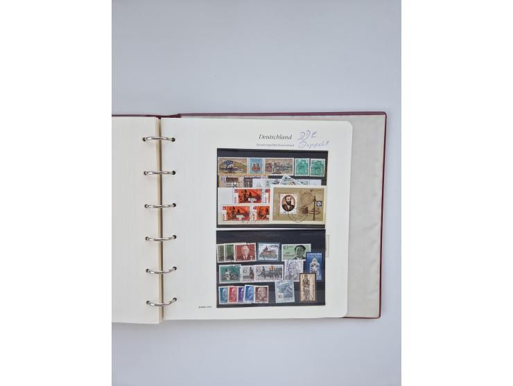 1948/90, in den Hauptnummern augenscheinlich komplette gestempelte Sammlungen Berlin 1948-90 und DDR 1949-90, sowie eine fast