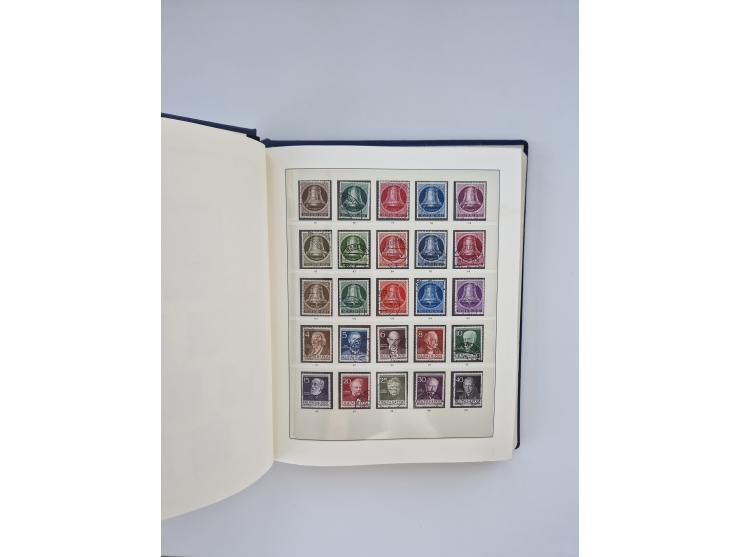 1948/90, in den Hauptnummern augenscheinlich komplette gestempelte Sammlungen Berlin 1948-90 und DDR 1949-90, sowie eine fast