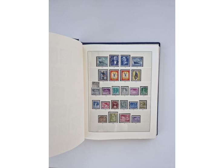 1948/90, in den Hauptnummern augenscheinlich komplette gestempelte Sammlungen Berlin 1948-90 und DDR 1949-90, sowie eine fast