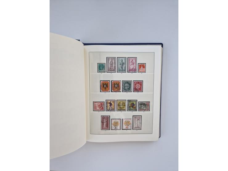 1948/90, in den Hauptnummern augenscheinlich komplette gestempelte Sammlungen Berlin 1948-90 und DDR 1949-90, sowie eine fast