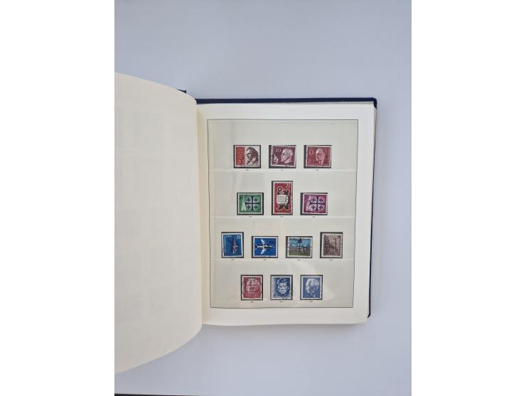 1948/90, in den Hauptnummern augenscheinlich komplette gestempelte Sammlungen Berlin 1948-90 und DDR 1949-90, sowie eine fast