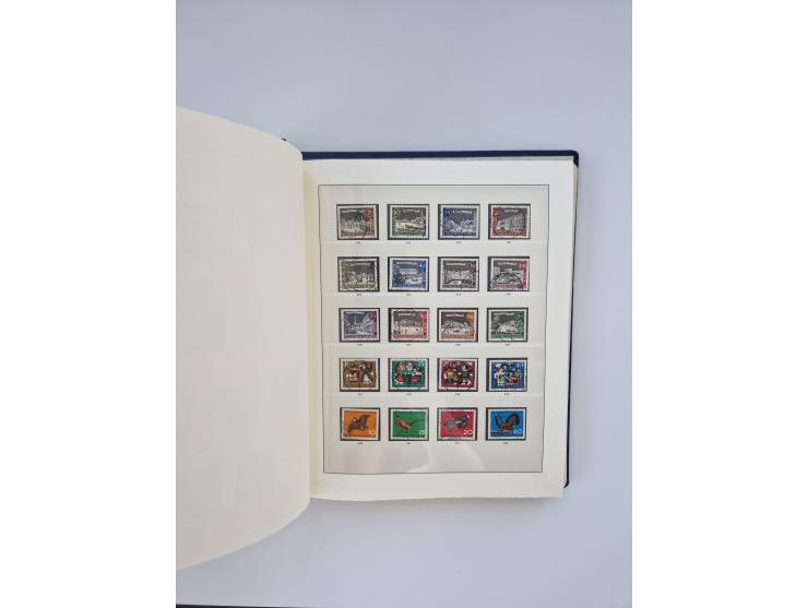 1948/90, in den Hauptnummern augenscheinlich komplette gestempelte Sammlungen Berlin 1948-90 und DDR 1949-90, sowie eine fast