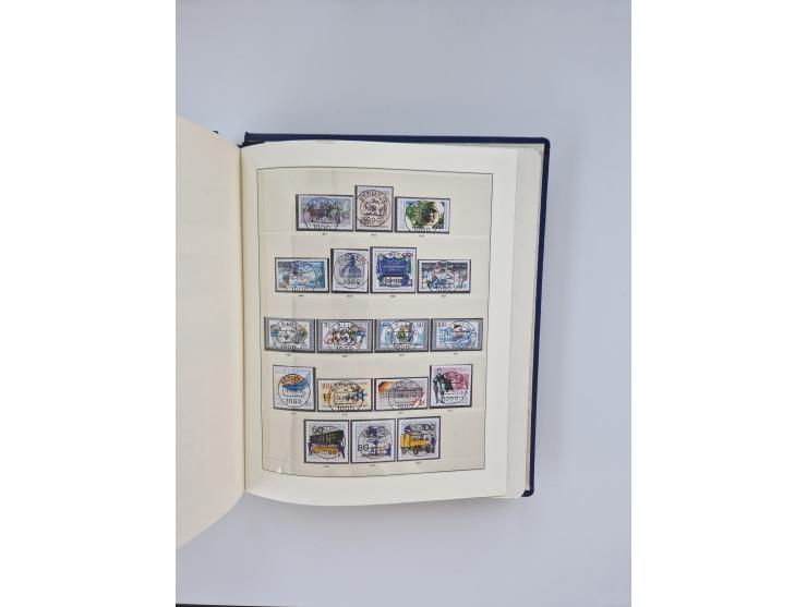 1948/90, in den Hauptnummern augenscheinlich komplette gestempelte Sammlungen Berlin 1948-90 und DDR 1949-90, sowie eine fast