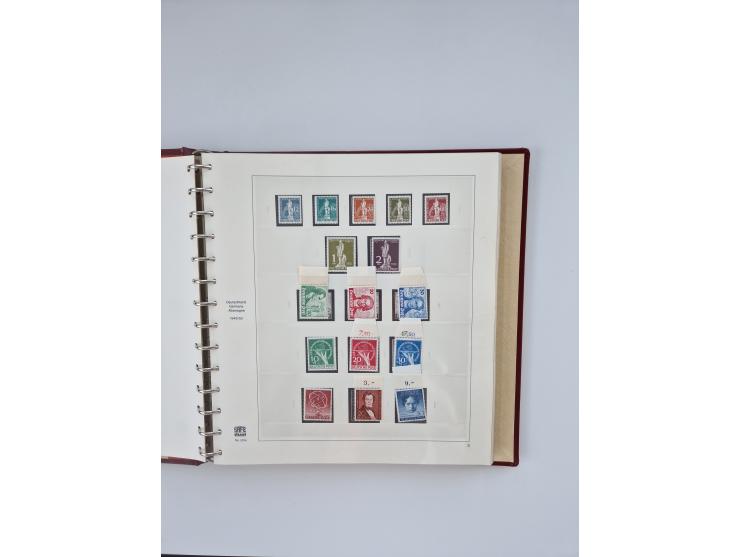 1948/90, in den Hauptnummern augenscheinlich komplette gestempelte Sammlungen Berlin 1948-90 und DDR 1949-90, sowie eine fast