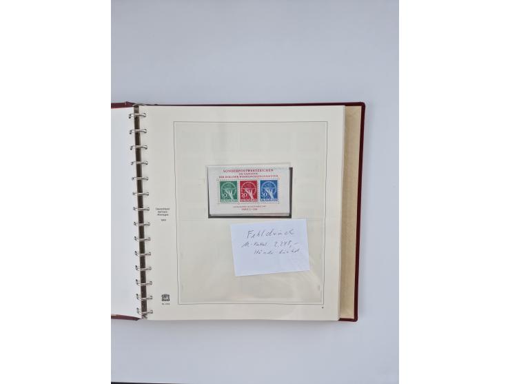 1948/90, in den Hauptnummern augenscheinlich komplette gestempelte Sammlungen Berlin 1948-90 und DDR 1949-90, sowie eine fast