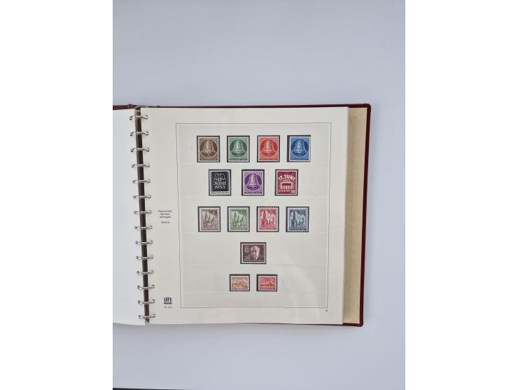 1948/90, in den Hauptnummern augenscheinlich komplette gestempelte Sammlungen Berlin 1948-90 und DDR 1949-90, sowie eine fast