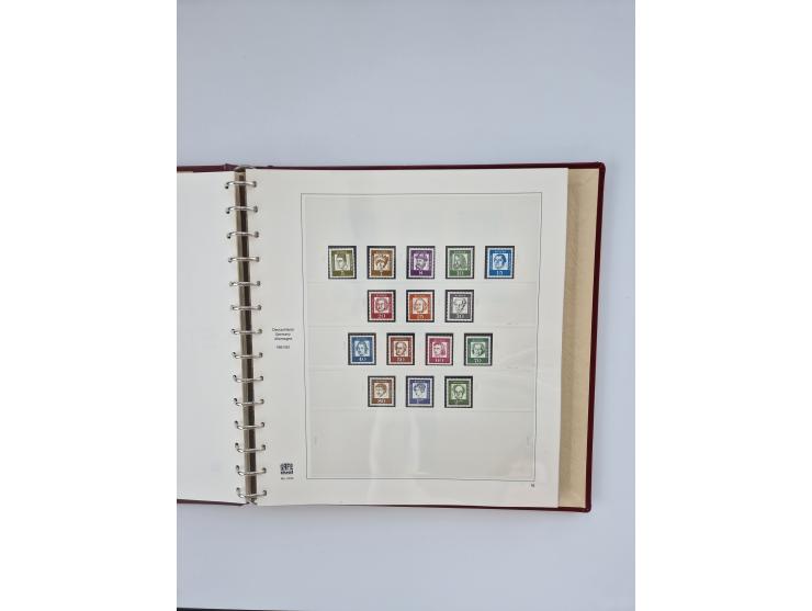 1948/90, in den Hauptnummern augenscheinlich komplette gestempelte Sammlungen Berlin 1948-90 und DDR 1949-90, sowie eine fast