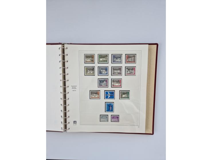 1948/90, in den Hauptnummern augenscheinlich komplette gestempelte Sammlungen Berlin 1948-90 und DDR 1949-90, sowie eine fast