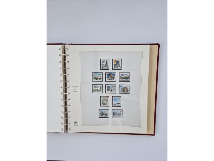 1948/90, in den Hauptnummern augenscheinlich komplette gestempelte Sammlungen Berlin 1948-90 und DDR 1949-90, sowie eine fast