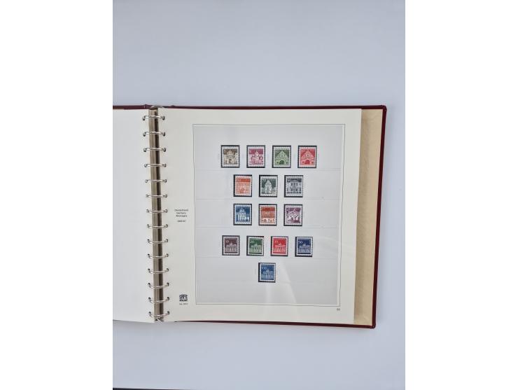 1948/90, in den Hauptnummern augenscheinlich komplette gestempelte Sammlungen Berlin 1948-90 und DDR 1949-90, sowie eine fast