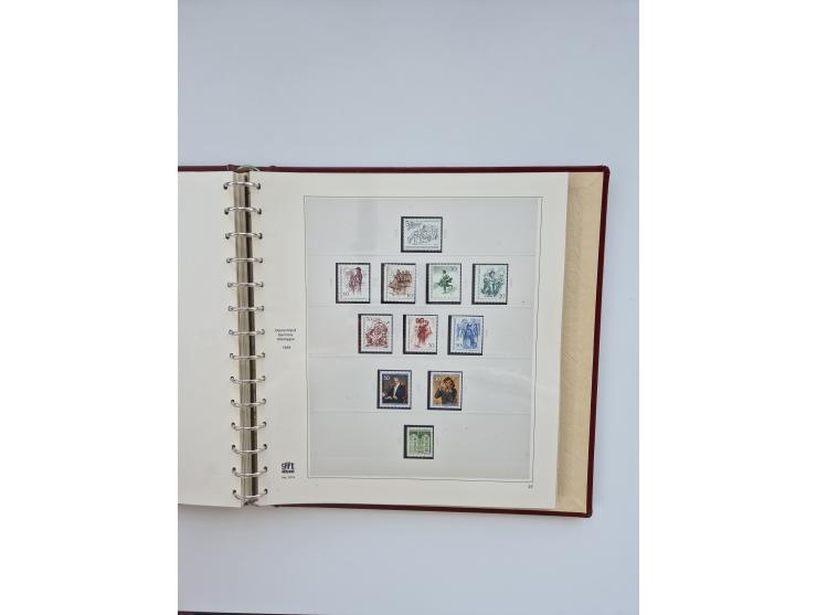 1948/90, in den Hauptnummern augenscheinlich komplette gestempelte Sammlungen Berlin 1948-90 und DDR 1949-90, sowie eine fast