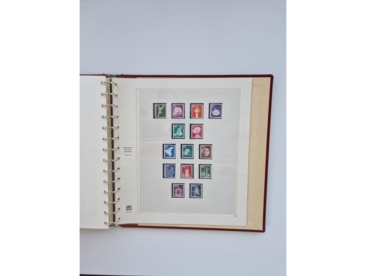 1948/90, in den Hauptnummern augenscheinlich komplette gestempelte Sammlungen Berlin 1948-90 und DDR 1949-90, sowie eine fast