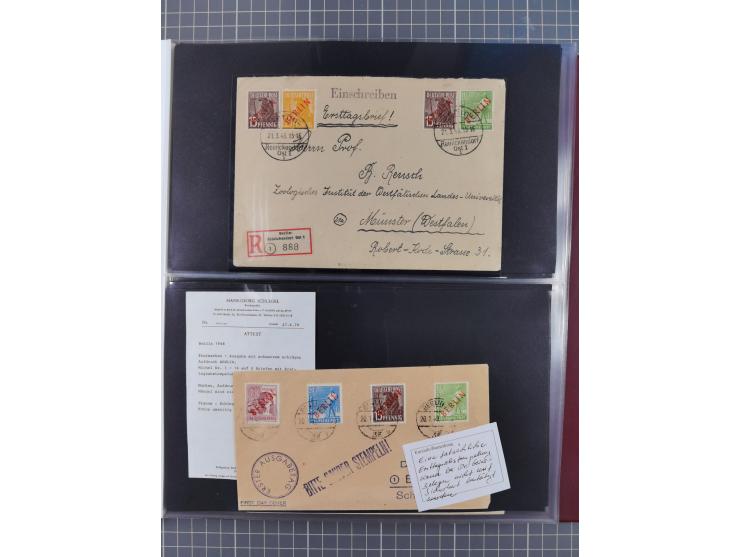 1949/79 (ca.), interessante Sammlung FDC und ETB, dabei U.a. amtliche ETB Berlin sowie FDC Bund Mi. 116, 117-20, 121-22, 143-