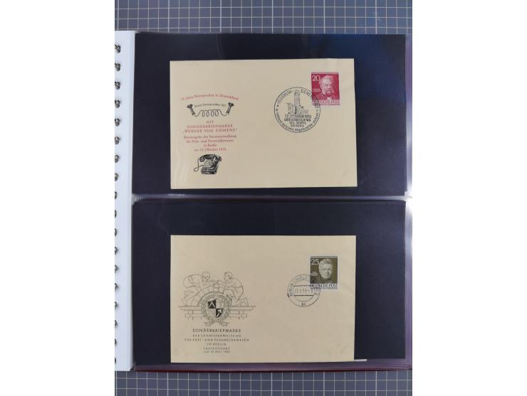 1949/79 (ca.), interessante Sammlung FDC und ETB, dabei U.a. amtliche ETB Berlin sowie FDC Bund Mi. 116, 117-20, 121-22, 143-