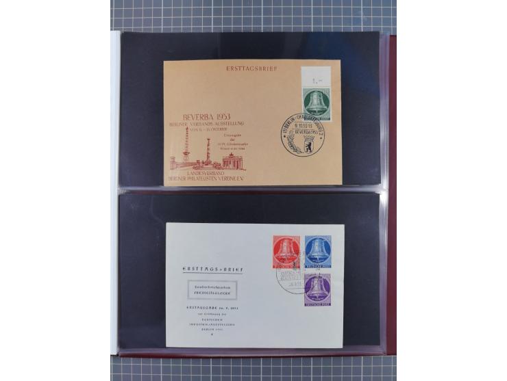 1949/79 (ca.), interessante Sammlung FDC und ETB, dabei U.a. amtliche ETB Berlin sowie FDC Bund Mi. 116, 117-20, 121-22, 143-