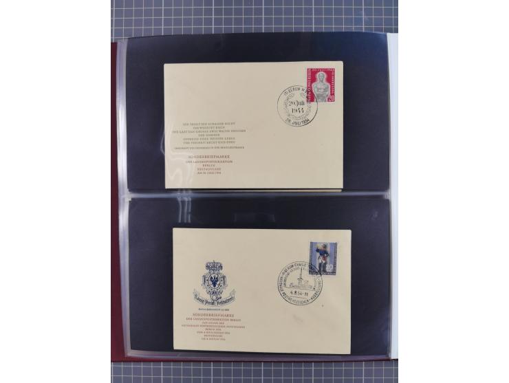 1949/79 (ca.), interessante Sammlung FDC und ETB, dabei U.a. amtliche ETB Berlin sowie FDC Bund Mi. 116, 117-20, 121-22, 143-
