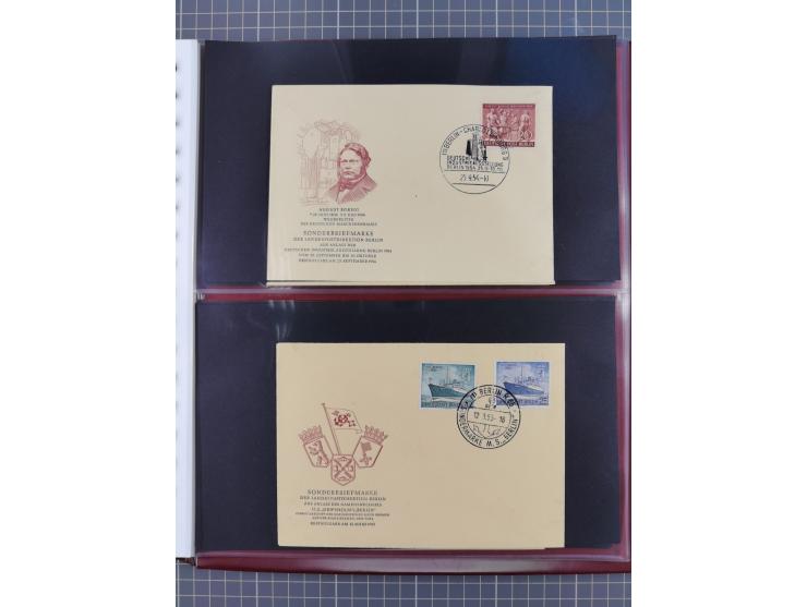 1949/79 (ca.), interessante Sammlung FDC und ETB, dabei U.a. amtliche ETB Berlin sowie FDC Bund Mi. 116, 117-20, 121-22, 143-