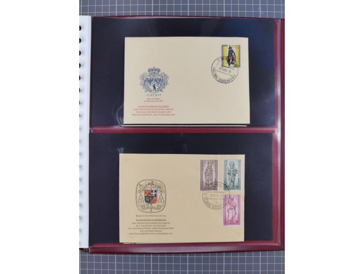 1949/79 (ca.), interessante Sammlung FDC und ETB, dabei U.a. amtliche ETB Berlin sowie FDC Bund Mi. 116, 117-20, 121-22, 143-