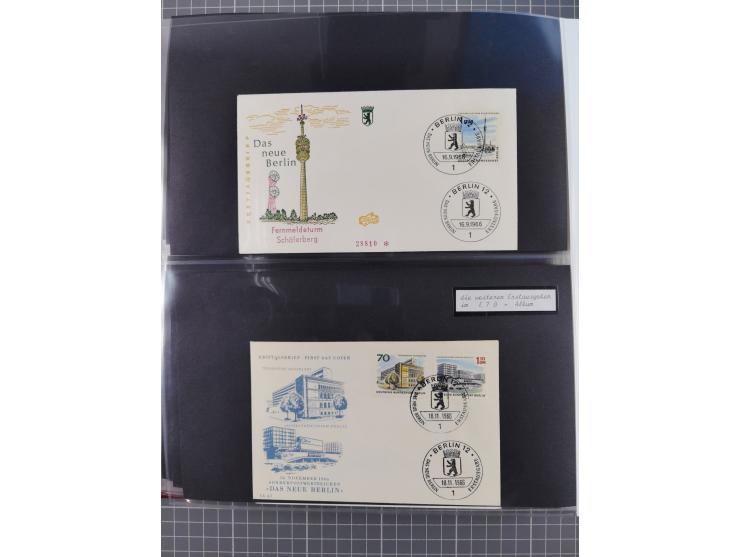 1949/79 (ca.), interessante Sammlung FDC und ETB, dabei U.a. amtliche ETB Berlin sowie FDC Bund Mi. 116, 117-20, 121-22, 143-