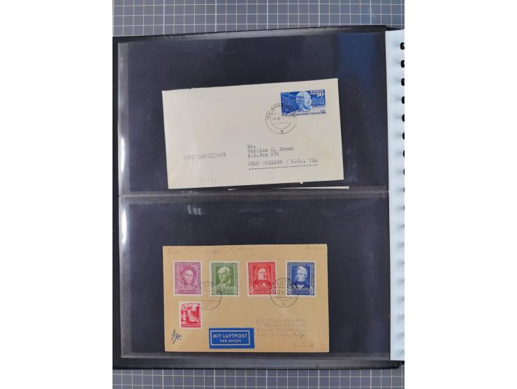 1949/79 (ca.), interessante Sammlung FDC und ETB, dabei U.a. amtliche ETB Berlin sowie FDC Bund Mi. 116, 117-20, 121-22, 143-