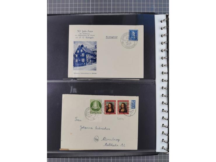 1949/79 (ca.), interessante Sammlung FDC und ETB, dabei U.a. amtliche ETB Berlin sowie FDC Bund Mi. 116, 117-20, 121-22, 143-