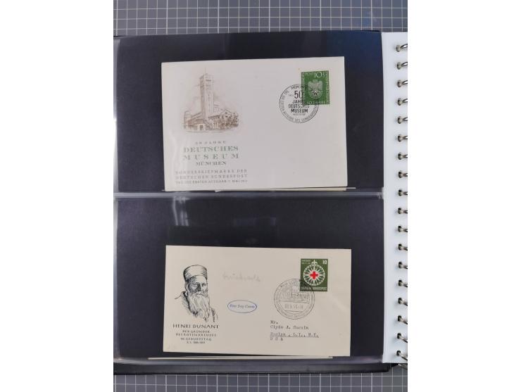 1949/79 (ca.), interessante Sammlung FDC und ETB, dabei U.a. amtliche ETB Berlin sowie FDC Bund Mi. 116, 117-20, 121-22, 143-