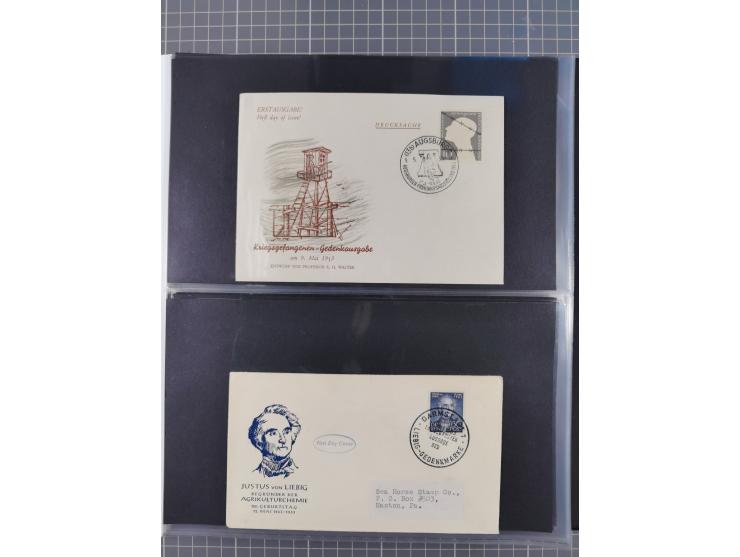 1949/79 (ca.), interessante Sammlung FDC und ETB, dabei U.a. amtliche ETB Berlin sowie FDC Bund Mi. 116, 117-20, 121-22, 143-
