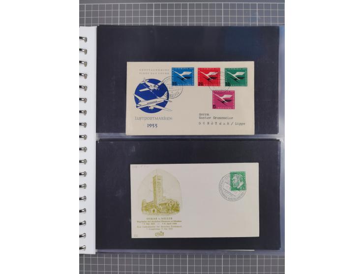 1949/79 (ca.), interessante Sammlung FDC und ETB, dabei U.a. amtliche ETB Berlin sowie FDC Bund Mi. 116, 117-20, 121-22, 143-