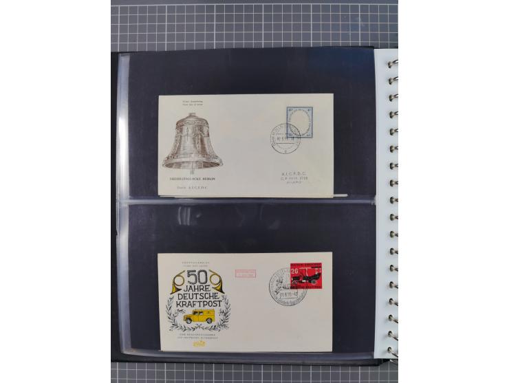 1949/79 (ca.), interessante Sammlung FDC und ETB, dabei U.a. amtliche ETB Berlin sowie FDC Bund Mi. 116, 117-20, 121-22, 143-