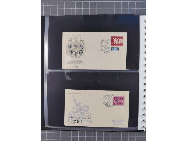 1949/79 (ca.), interessante Sammlung FDC und ETB, dabei U.a. amtliche ETB Berlin sowie FDC Bund Mi. 116, 117-20, 121-22, 143-