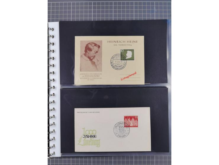 1949/79 (ca.), interessante Sammlung FDC und ETB, dabei U.a. amtliche ETB Berlin sowie FDC Bund Mi. 116, 117-20, 121-22, 143-
