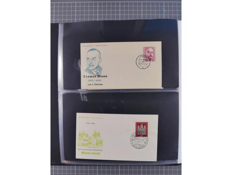 1949/79 (ca.), interessante Sammlung FDC und ETB, dabei U.a. amtliche ETB Berlin sowie FDC Bund Mi. 116, 117-20, 121-22, 143-