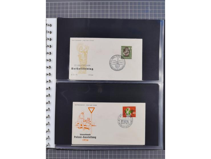 1949/79 (ca.), interessante Sammlung FDC und ETB, dabei U.a. amtliche ETB Berlin sowie FDC Bund Mi. 116, 117-20, 121-22, 143-