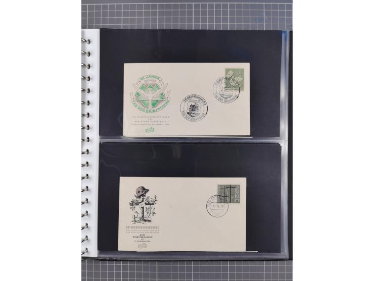 1949/79 (ca.), interessante Sammlung FDC und ETB, dabei U.a. amtliche ETB Berlin sowie FDC Bund Mi. 116, 117-20, 121-22, 143-