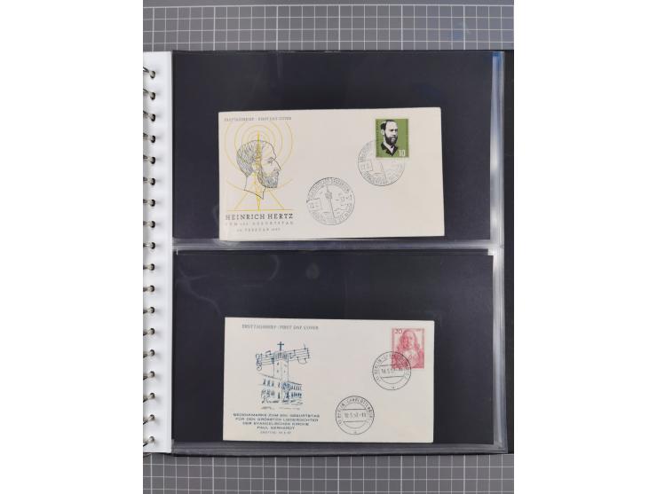 1949/79 (ca.), interessante Sammlung FDC und ETB, dabei U.a. amtliche ETB Berlin sowie FDC Bund Mi. 116, 117-20, 121-22, 143-