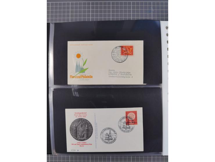 1949/79 (ca.), interessante Sammlung FDC und ETB, dabei U.a. amtliche ETB Berlin sowie FDC Bund Mi. 116, 117-20, 121-22, 143-