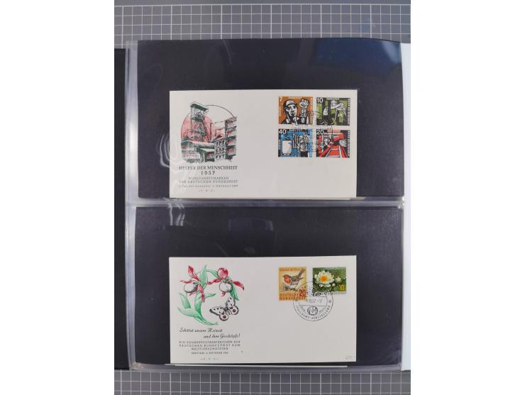 1949/79 (ca.), interessante Sammlung FDC und ETB, dabei U.a. amtliche ETB Berlin sowie FDC Bund Mi. 116, 117-20, 121-22, 143-