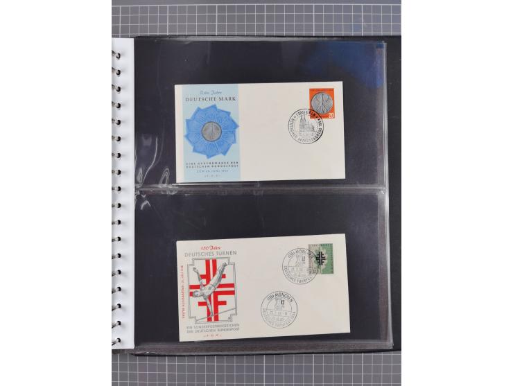 1949/79 (ca.), interessante Sammlung FDC und ETB, dabei U.a. amtliche ETB Berlin sowie FDC Bund Mi. 116, 117-20, 121-22, 143-