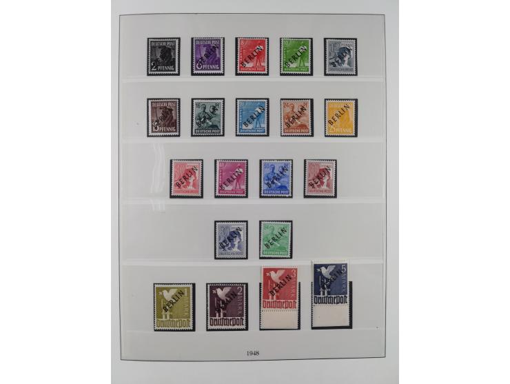1949/80 (ca.), postfrische (vereinzelt ungebrauchte) und zusätzlich gestempelte Sammlungen Bund, Berlin und DDR in 3 Kartons,