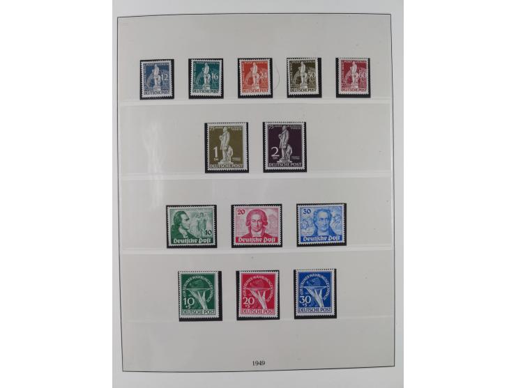 1949/80 (ca.), postfrische (vereinzelt ungebrauchte) und zusätzlich gestempelte Sammlungen Bund, Berlin und DDR in 3 Kartons,