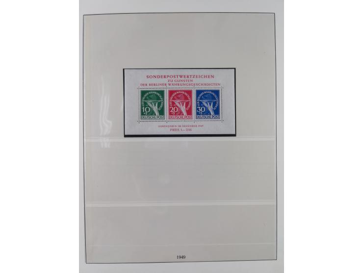 1949/80 (ca.), postfrische (vereinzelt ungebrauchte) und zusätzlich gestempelte Sammlungen Bund, Berlin und DDR in 3 Kartons,