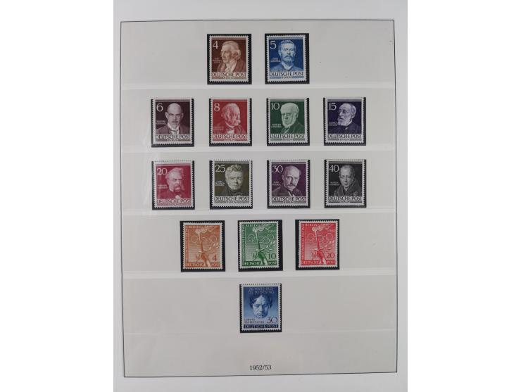 1949/80 (ca.), postfrische (vereinzelt ungebrauchte) und zusätzlich gestempelte Sammlungen Bund, Berlin und DDR in 3 Kartons,
