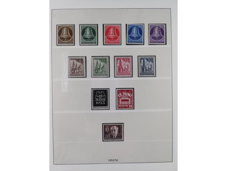 1949/80 (ca.), postfrische (vereinzelt ungebrauchte) und zusätzlich gestempelte Sammlungen Bund, Berlin und DDR in 3 Kartons,
