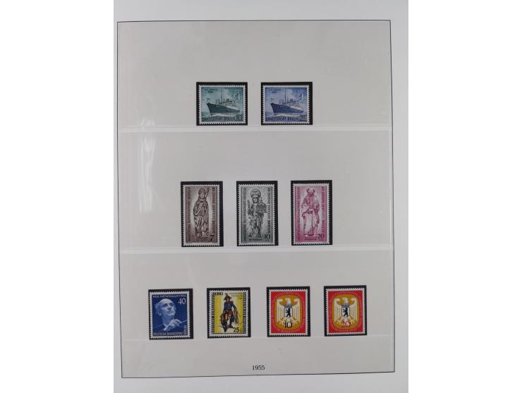 1949/80 (ca.), postfrische (vereinzelt ungebrauchte) und zusätzlich gestempelte Sammlungen Bund, Berlin und DDR in 3 Kartons,