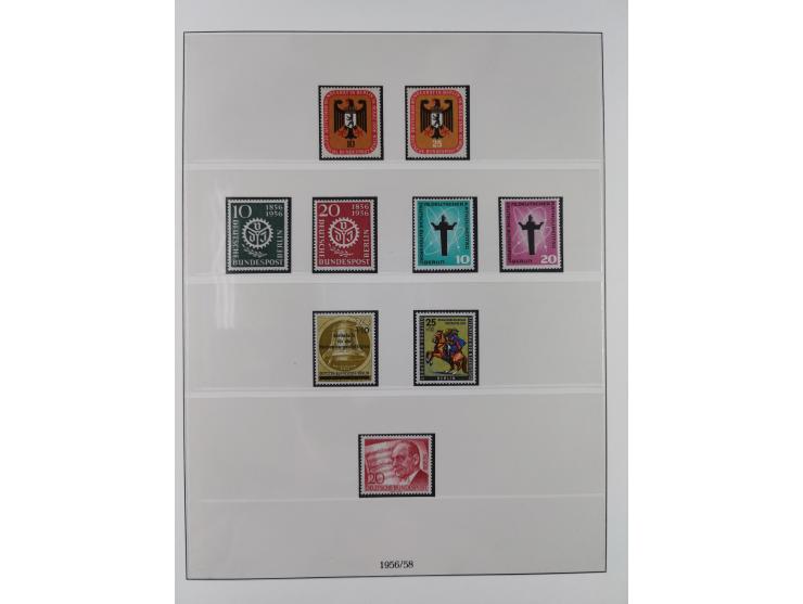 1949/80 (ca.), postfrische (vereinzelt ungebrauchte) und zusätzlich gestempelte Sammlungen Bund, Berlin und DDR in 3 Kartons,