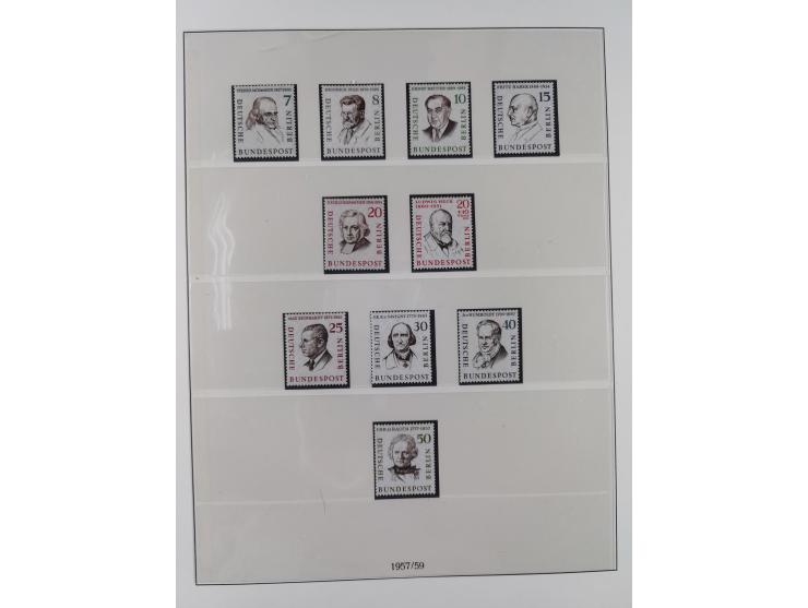 1949/80 (ca.), postfrische (vereinzelt ungebrauchte) und zusätzlich gestempelte Sammlungen Bund, Berlin und DDR in 3 Kartons,