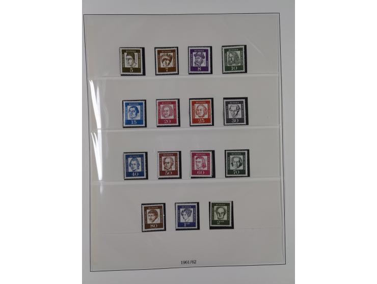 1949/80 (ca.), postfrische (vereinzelt ungebrauchte) und zusätzlich gestempelte Sammlungen Bund, Berlin und DDR in 3 Kartons,