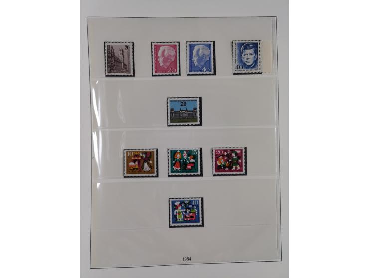 1949/80 (ca.), postfrische (vereinzelt ungebrauchte) und zusätzlich gestempelte Sammlungen Bund, Berlin und DDR in 3 Kartons,